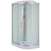 Душовий бокс WAVE SB-02-L-FB-120x80x215/SATIN/без гідромасажу/низький піддон (MI6892)